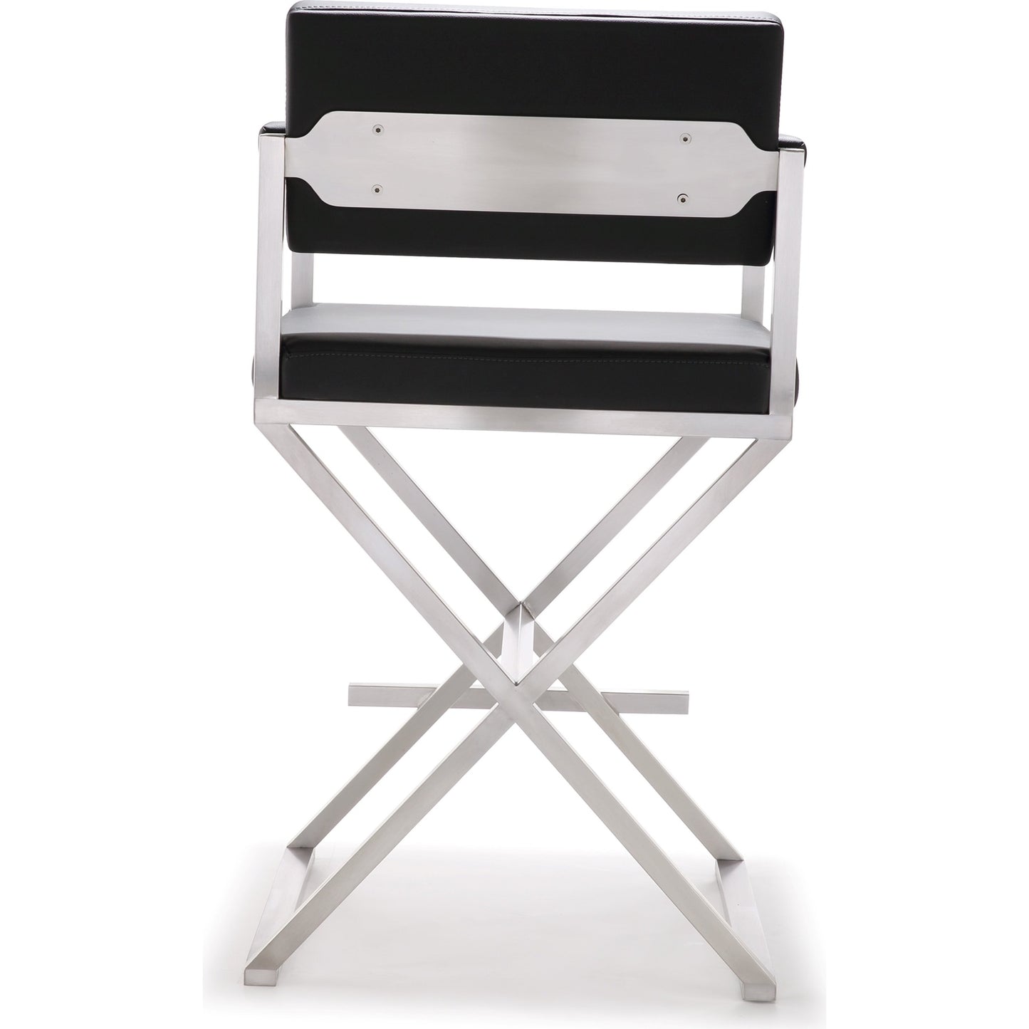 006 S-245391 | Additional Silo | Director Counter Stool by TOV Furniture. Made from stainless steel, eco leather in a modern style.