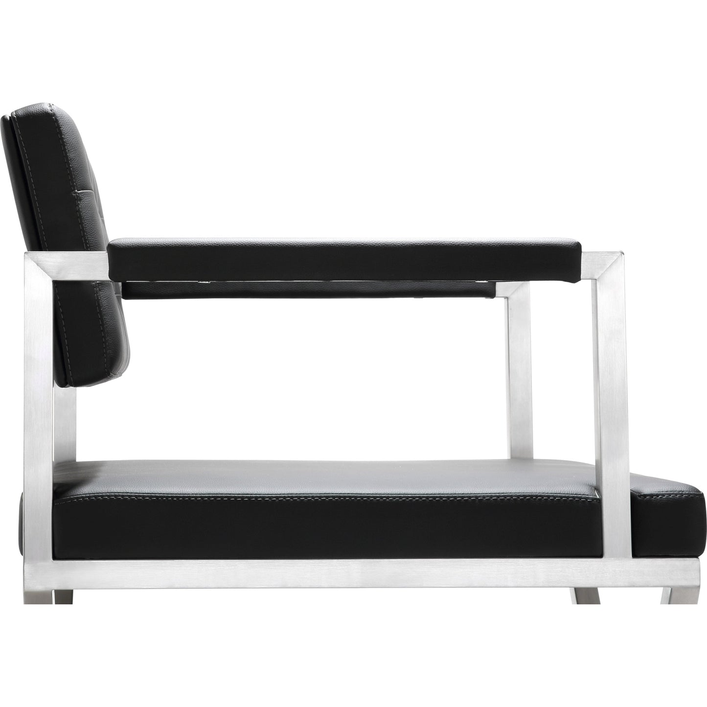 007 S-245391 | Additional Silo | Director Counter Stool by TOV Furniture. Made from stainless steel, eco leather in a modern style.