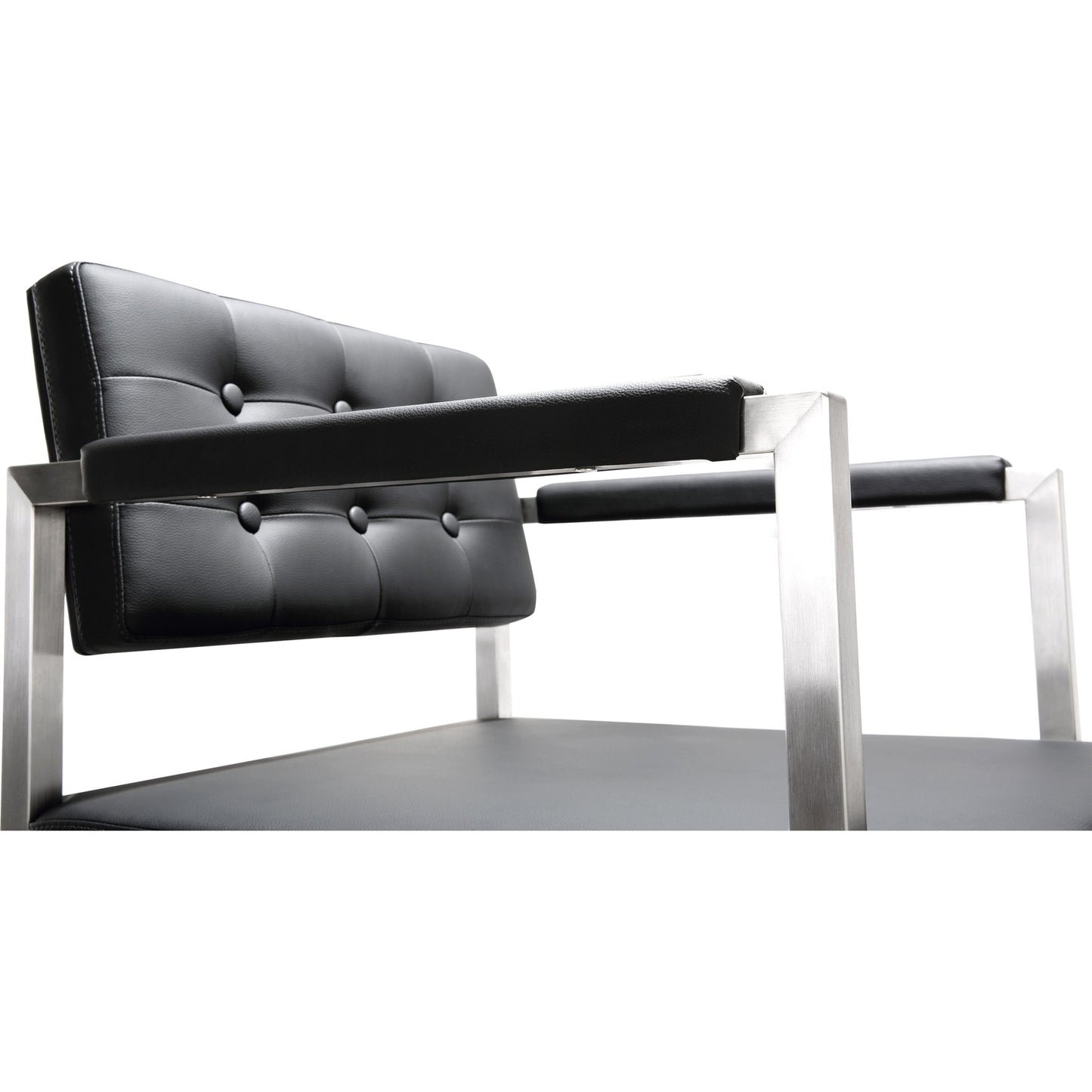 008 S-245391 | Additional Silo | Director Counter Stool by TOV Furniture. Made from stainless steel, eco leather in a modern style.
