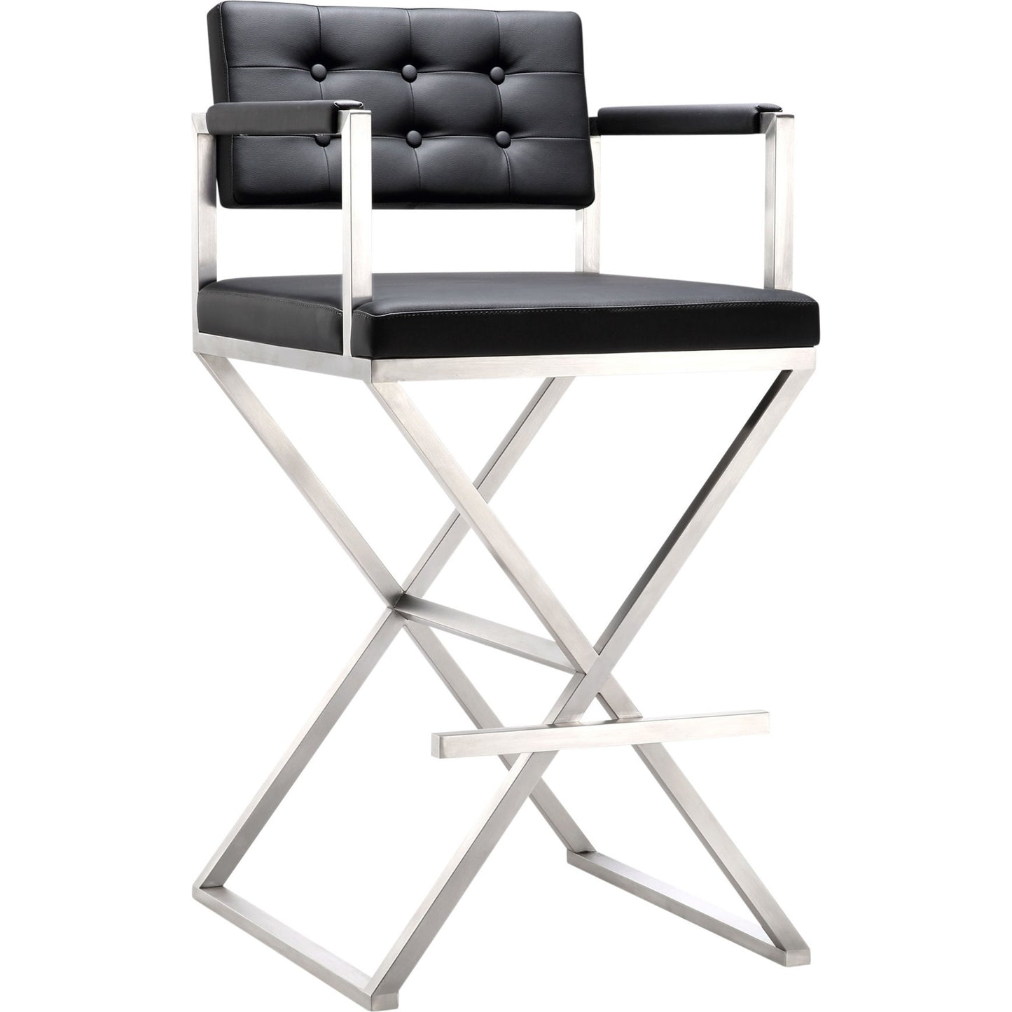 001 S-245388 | Additional Silo | Director Barstool by TOV Furniture. Made from stainless steel, eco leather in a modern style.
