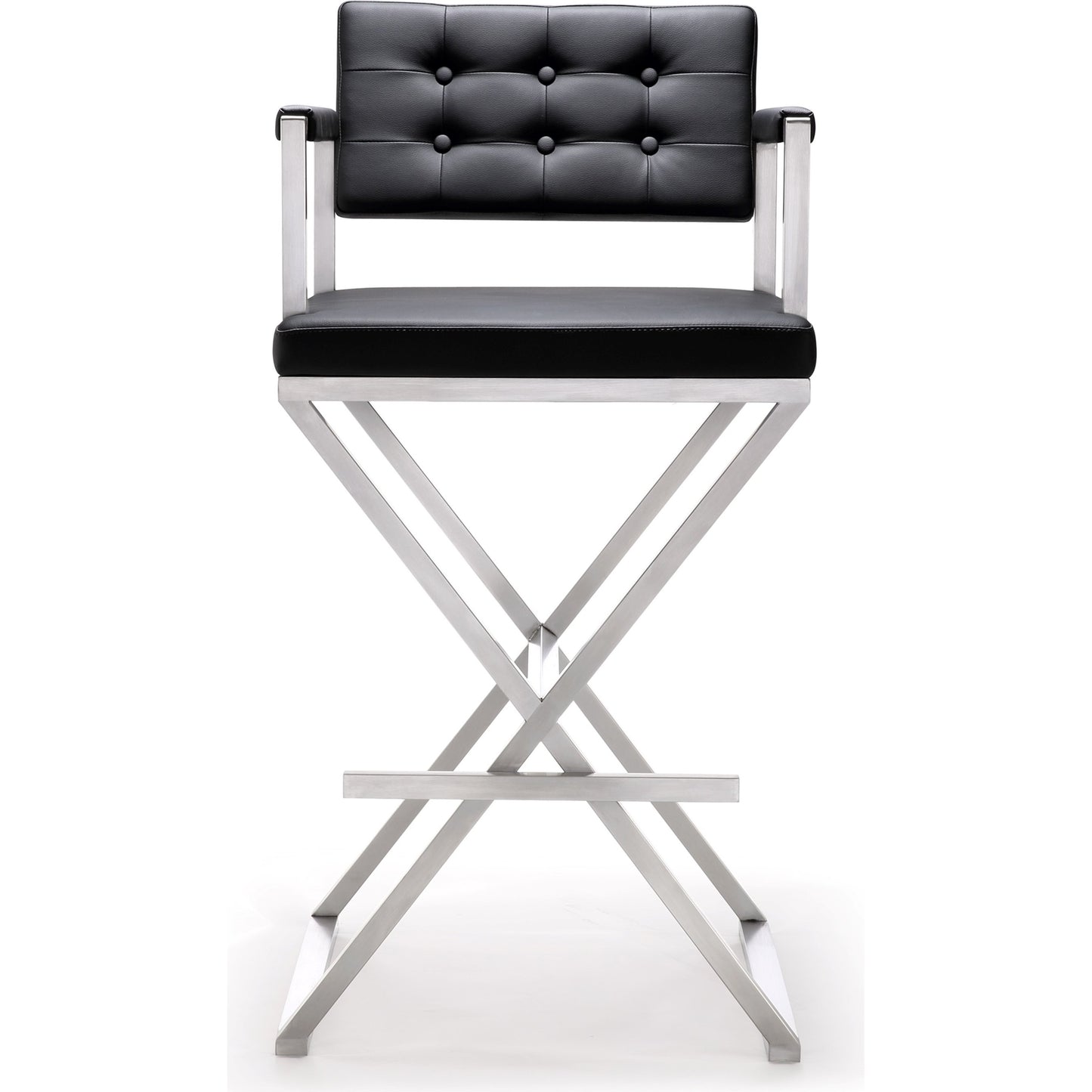002 S-245388 | Additional Silo | Director Barstool by TOV Furniture. Made from stainless steel, eco leather in a modern style.