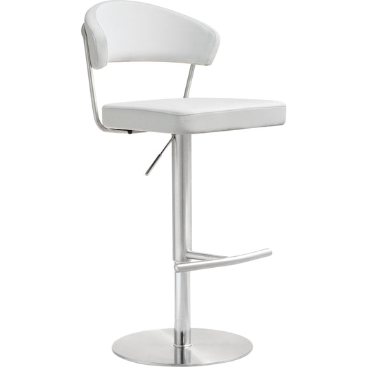 Cosmo Steel Barstool by TOV Furniture. Made from stainless steel, eco leather in a modern style.