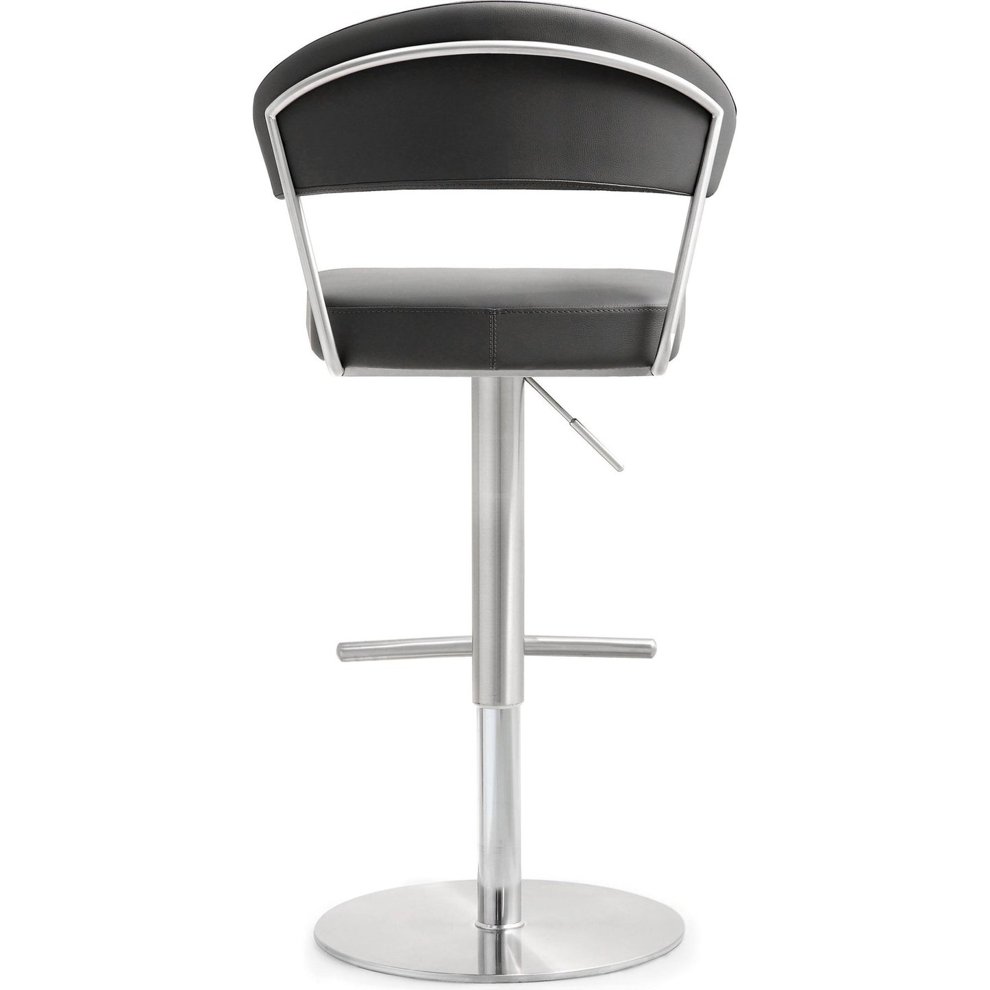 018 S-245368 | Additional Silo | Cosmo Steel Barstool by TOV Furniture. Made from stainless steel, eco leather in a modern style.