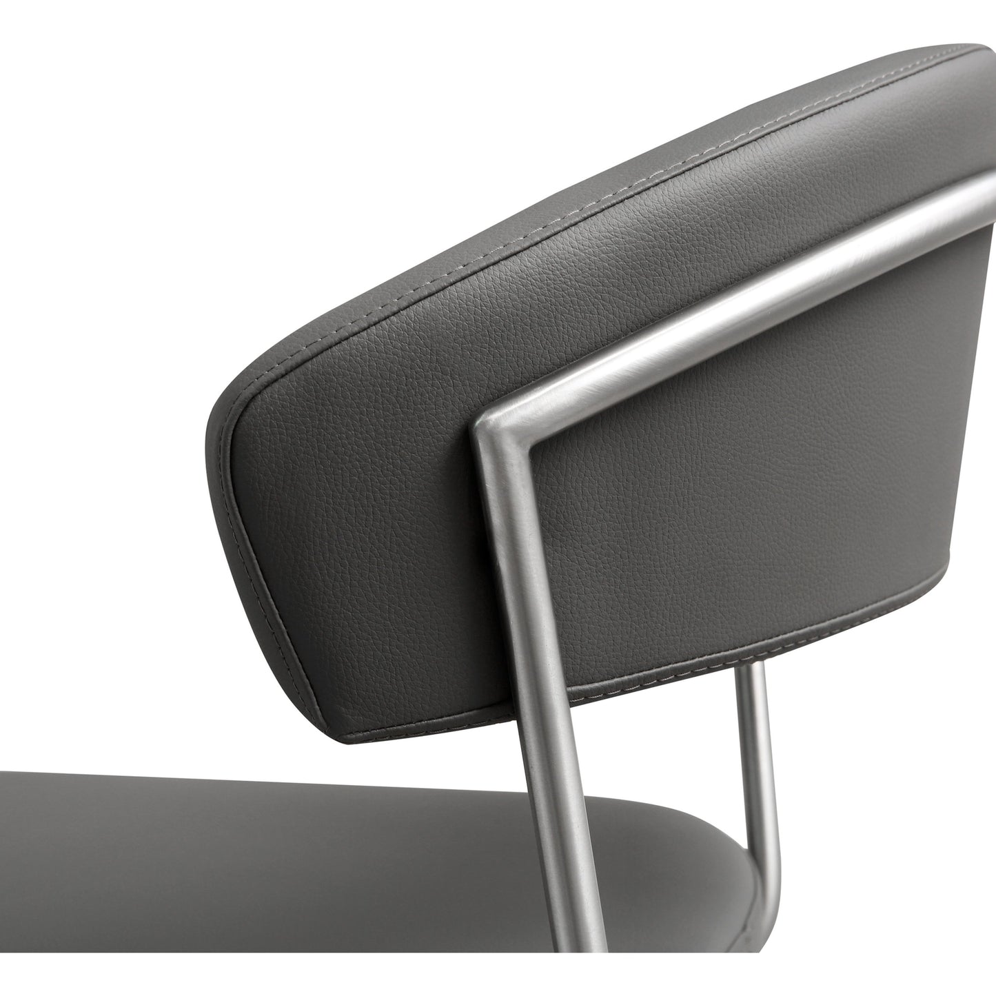 019 S-245368 | Additional Silo | Cosmo Steel Barstool by TOV Furniture. Made from stainless steel, eco leather in a modern style.