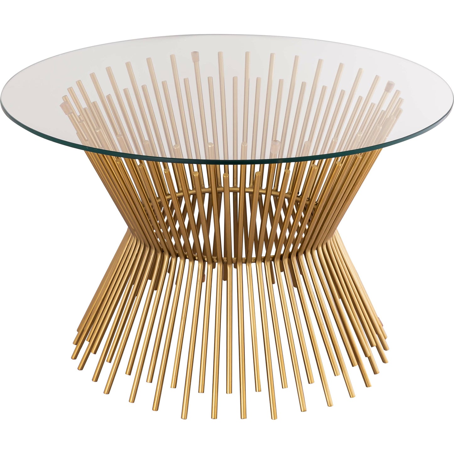 003 SR-893984 | Additional Silo | Grace Glass Coffee Table by TOV Furniture in gold. Made from iron in a transitional style.