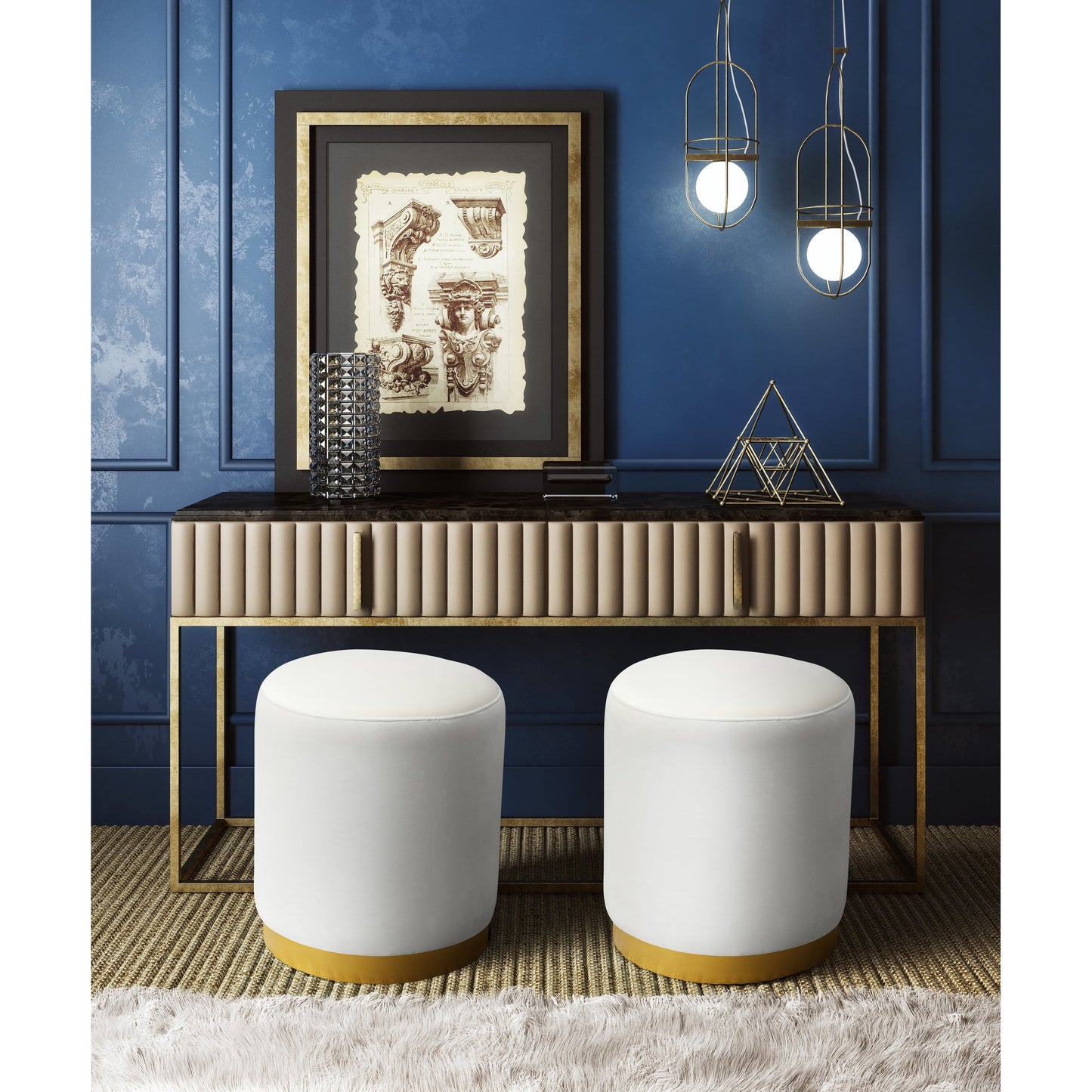 016 SR-389728 | Lifestyle | Opal Ottoman by TOV Furniture. Made from unique in a modern style.