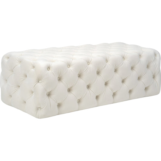 Kaylee Ottoman by TOV Furniture. Made from velvet in a modern style.
