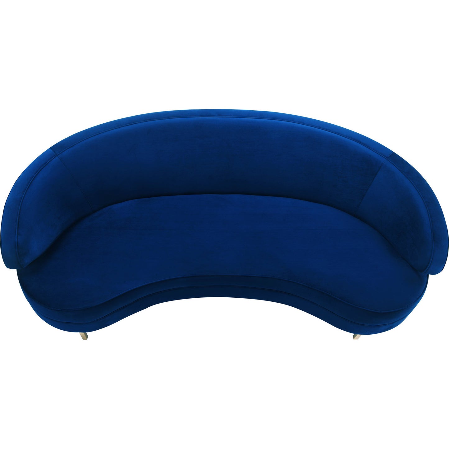 002 S-245290 | Additional Silo | Baila Sofa by TOV Furniture in navy. Made from velvet, wood, stainless steel in a modern style.