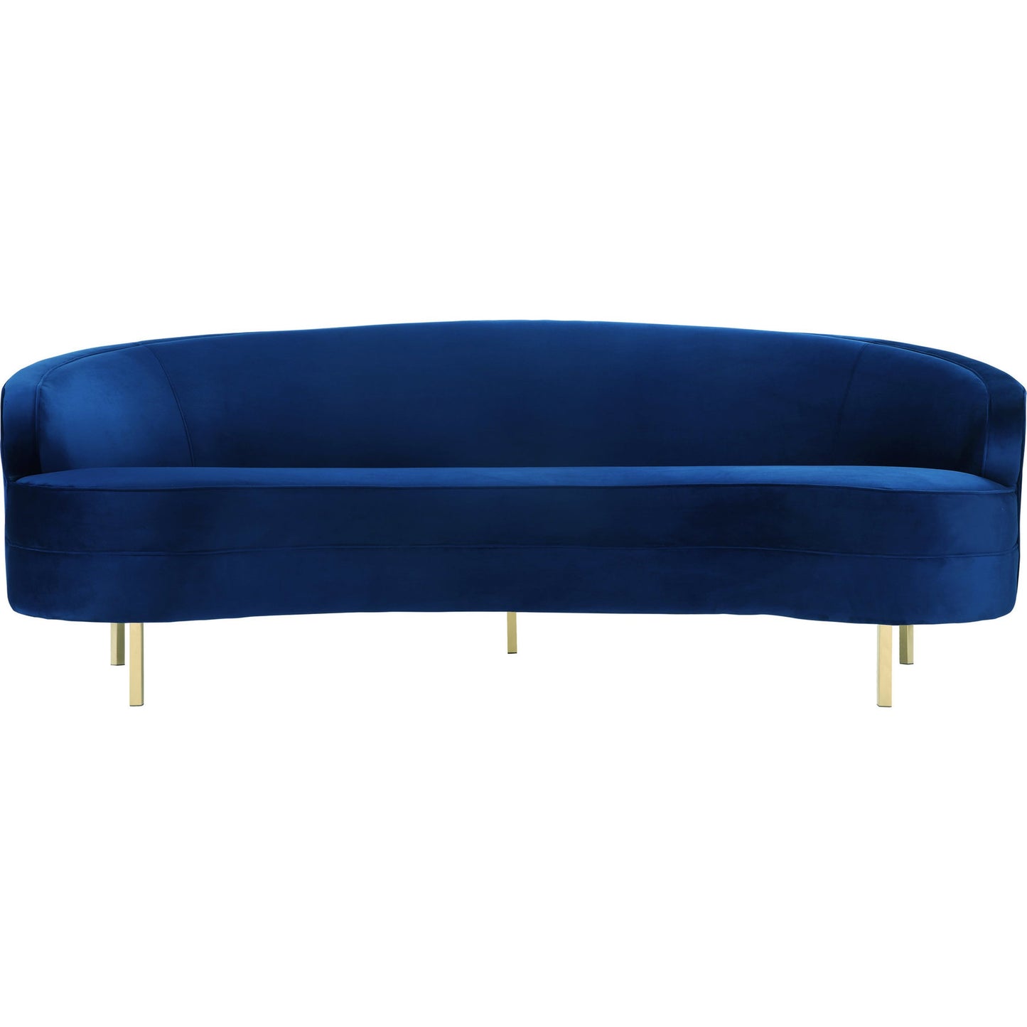 003 S-245290 | Additional Silo | Baila Sofa by TOV Furniture in navy. Made from velvet, wood, stainless steel in a modern style.