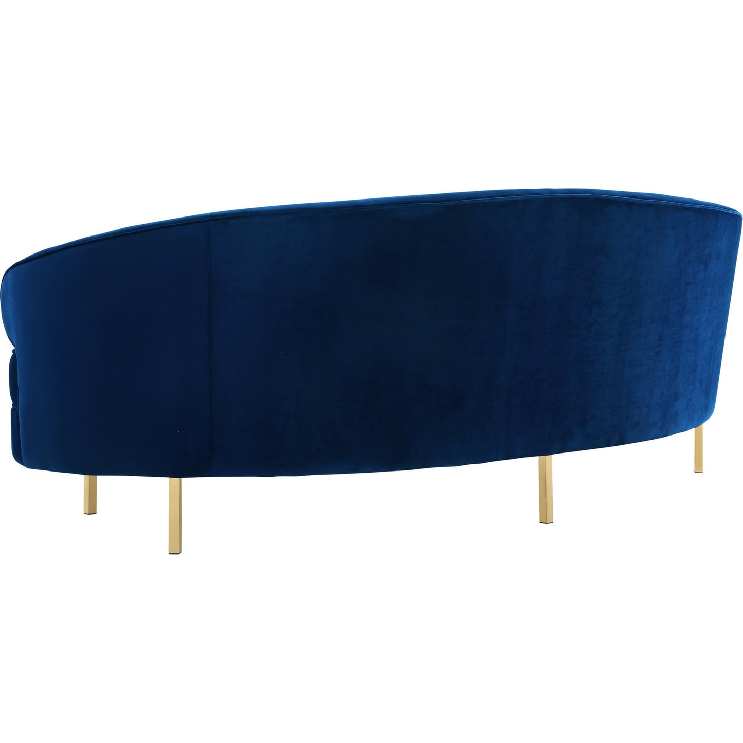 004 S-245290 | Additional Silo | Baila Sofa by TOV Furniture in navy. Made from velvet, wood, stainless steel in a modern style.