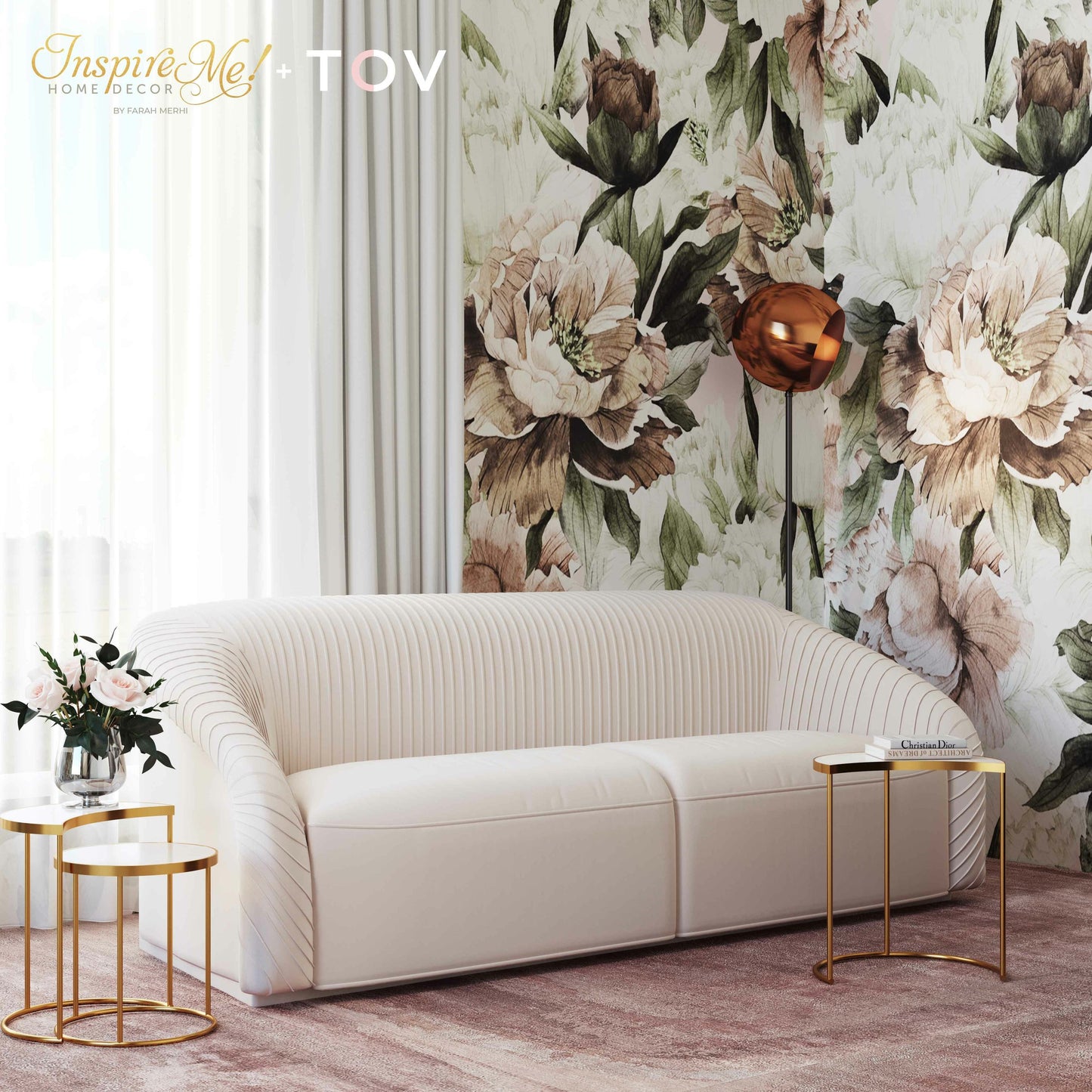 014 SR-833923 | Lifestyle | Yara Pleated Velvet Sofa by TOV Furniture. Made from velvet in a modern style.