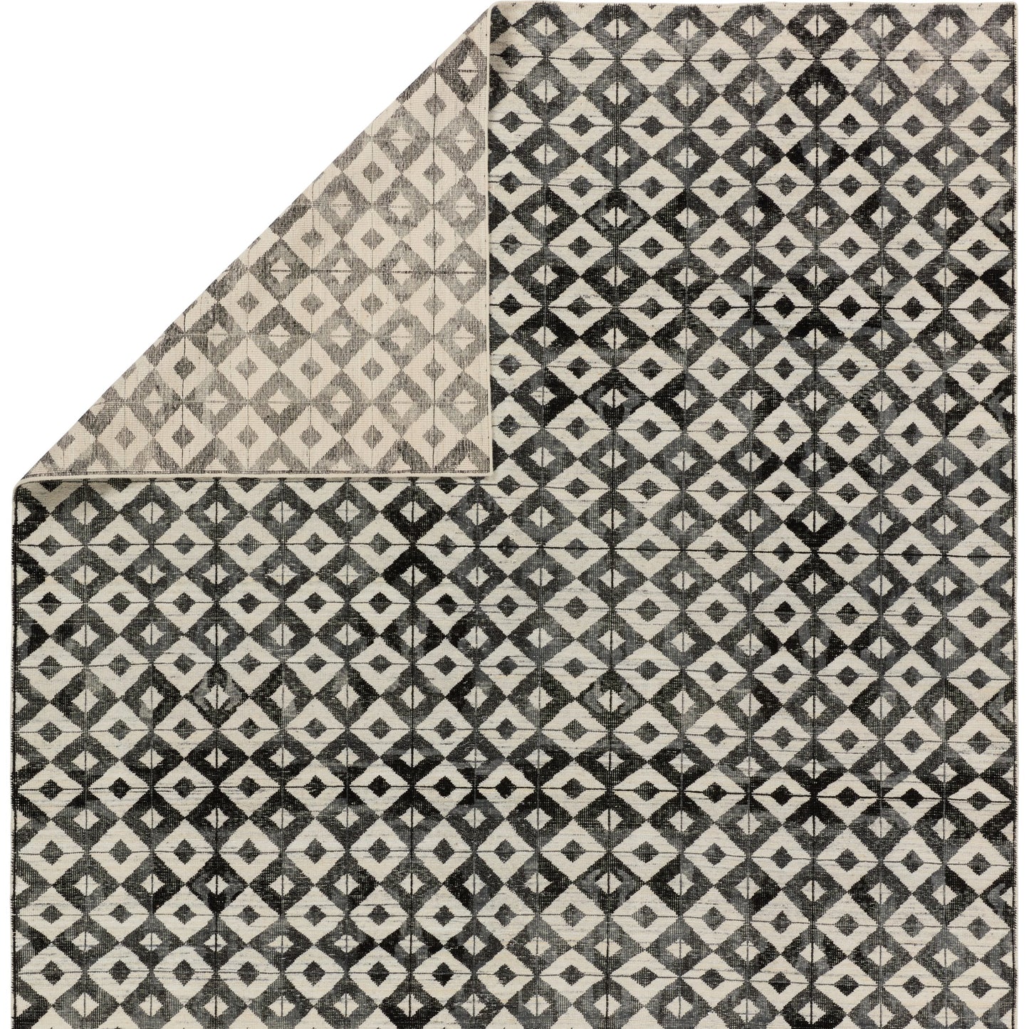003 SI-1973897,SI-1973898,SI-1973899,SI-1973900,SI-1973901 | Closeup | Tessera by Verde Home Gem TSS03 Rug by Jaipur Living in black, cream. Made from 100% wool in a unique style.
