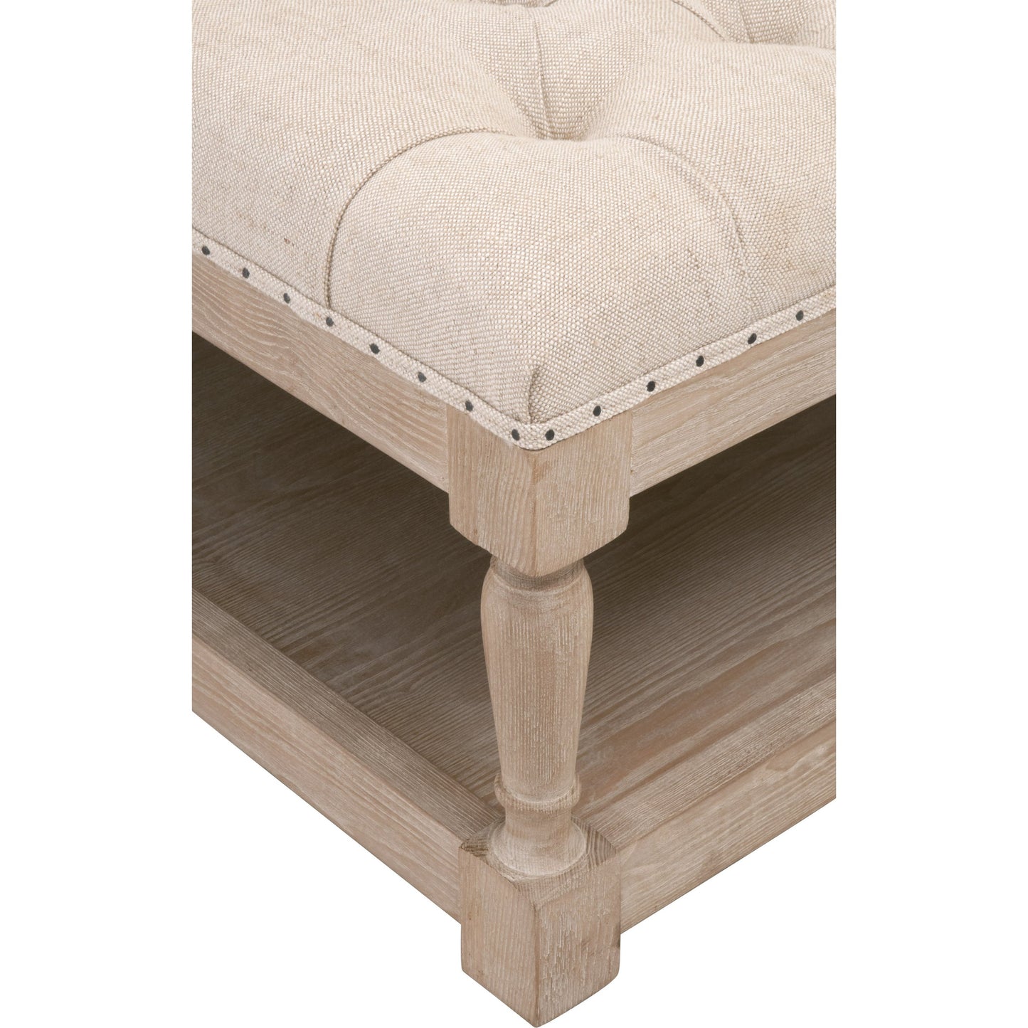 005 SR-888829 | Closeup | Townsend Upholstered Coffee Table by Essentials For Living. Made from unique in a cottage & farmhouse style.