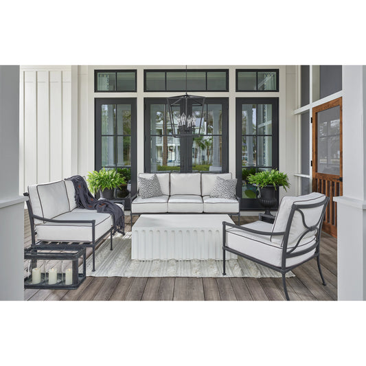 Seneca Loveseat by Coastal Living by Universal Furniture in stainless steel and charcoal. Made from unique in a modern style.