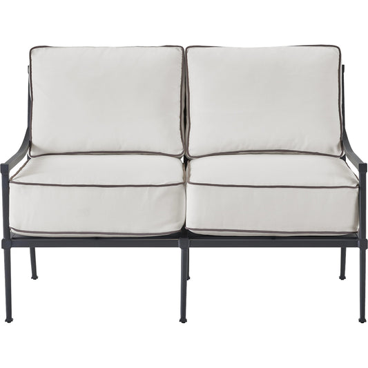 Seneca Loveseat by Coastal Living by Universal Furniture in stainless steel and charcoal. Made from unique in a modern style.