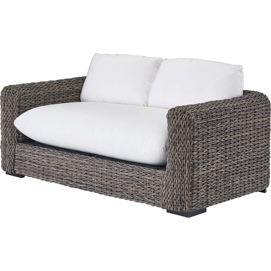 Montauk Loveseat by Coastal Living by Universal Furniture in stainless steel and tawney. Made from unique in a coastal style.