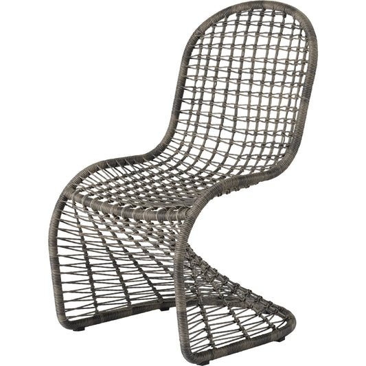 Del Mar Dining Chair by Coastal Living by Universal Furniture in stainless steel and brindle wicker fog aluminum. Made from unique in a modern style.