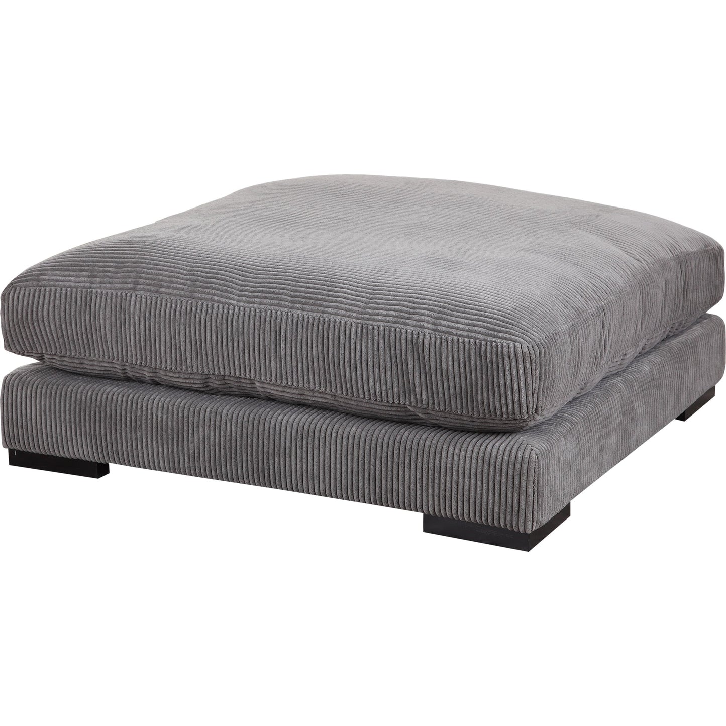 003 SR-386872 | Additional Silo | Tumble Ottoman by Moe's Home Collection in dark gray. Made from upholstery: 100% polyester, solid eucalyptus wood frame, plywood, upholstery foam in a modern style.