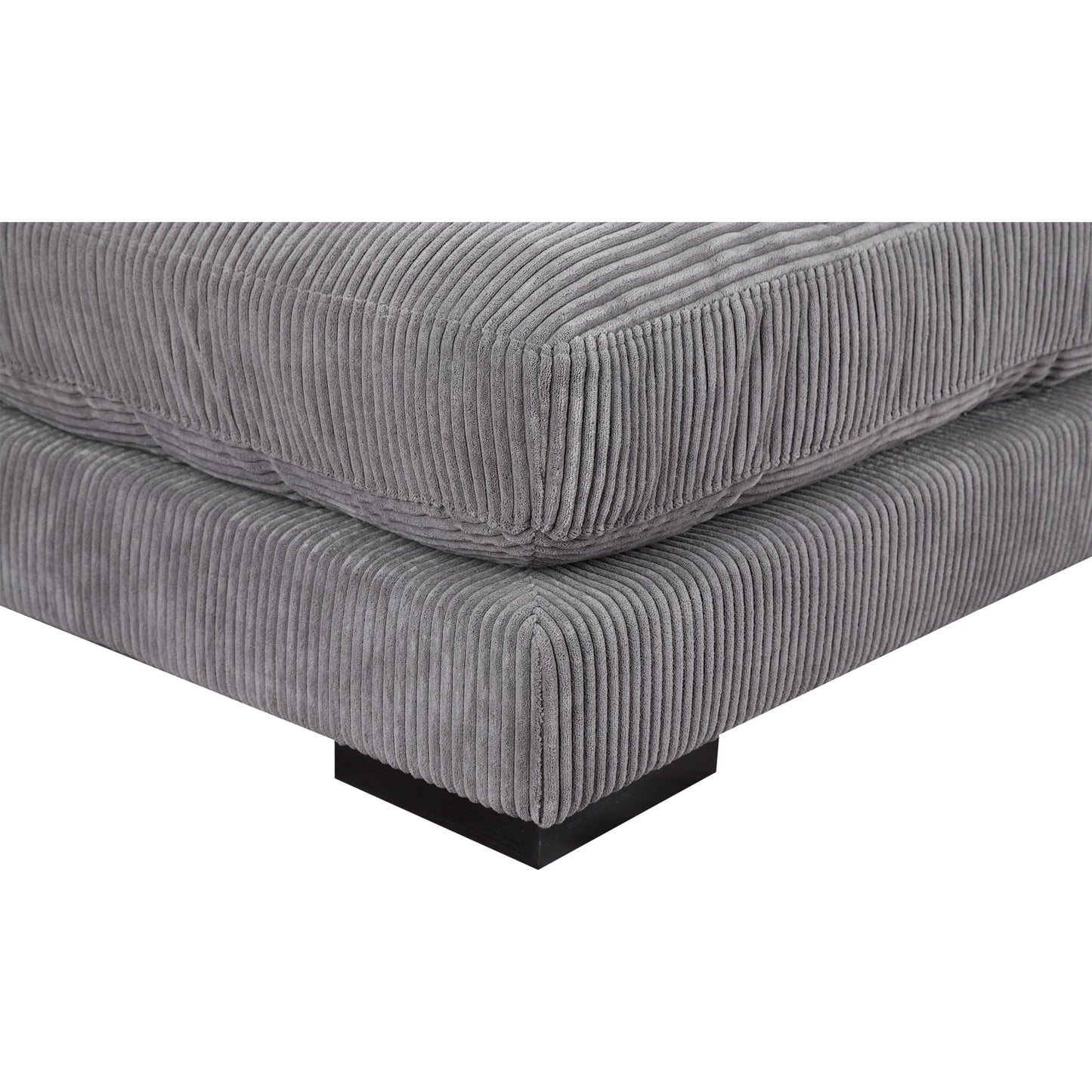 006 SR-386872 | Additional Silo | Tumble Ottoman by Moe's Home Collection in dark gray. Made from upholstery: 100% polyester, solid eucalyptus wood frame, plywood, upholstery foam in a modern style.