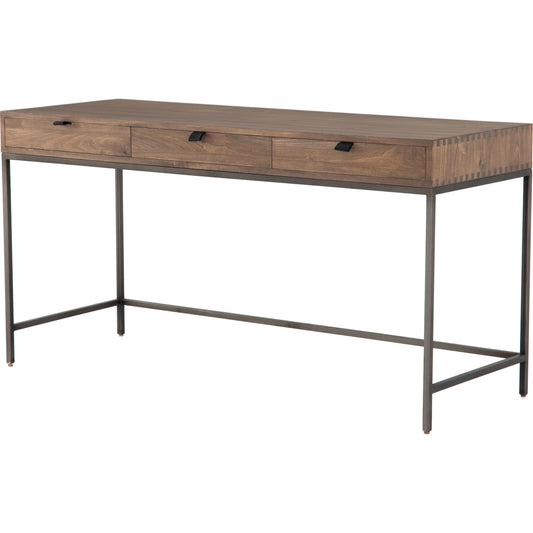 001 SR-369271 | Additional Silo | Trey Modular Writing Desk by Four Hands. Made from solid poplar, top grain leather, iron in a modern style.