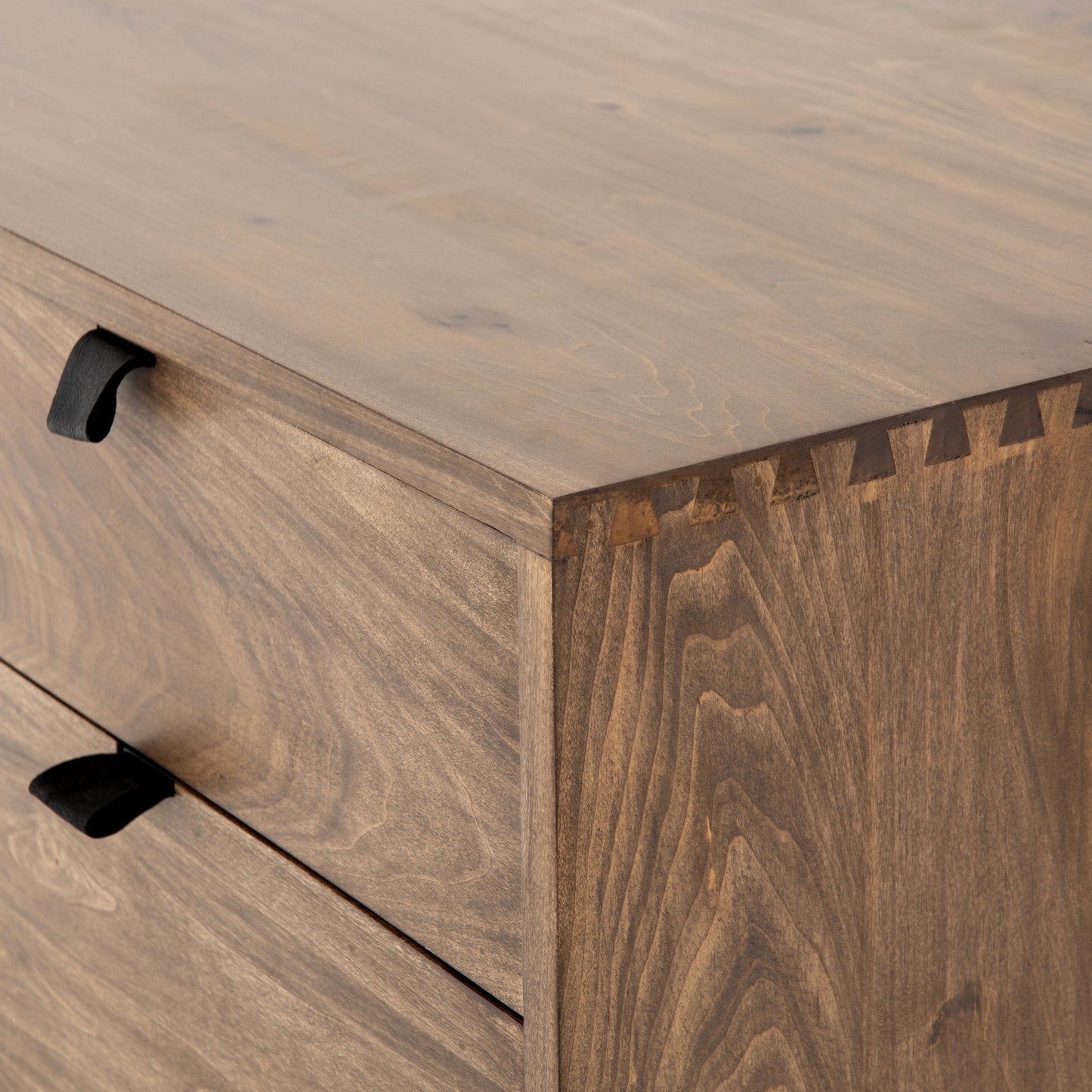 004 SR-810056 | Additional Silo | Trey Modular Filing Credenza by Four Hands. Made from solid poplar, top grain leather, iron in a modern style.