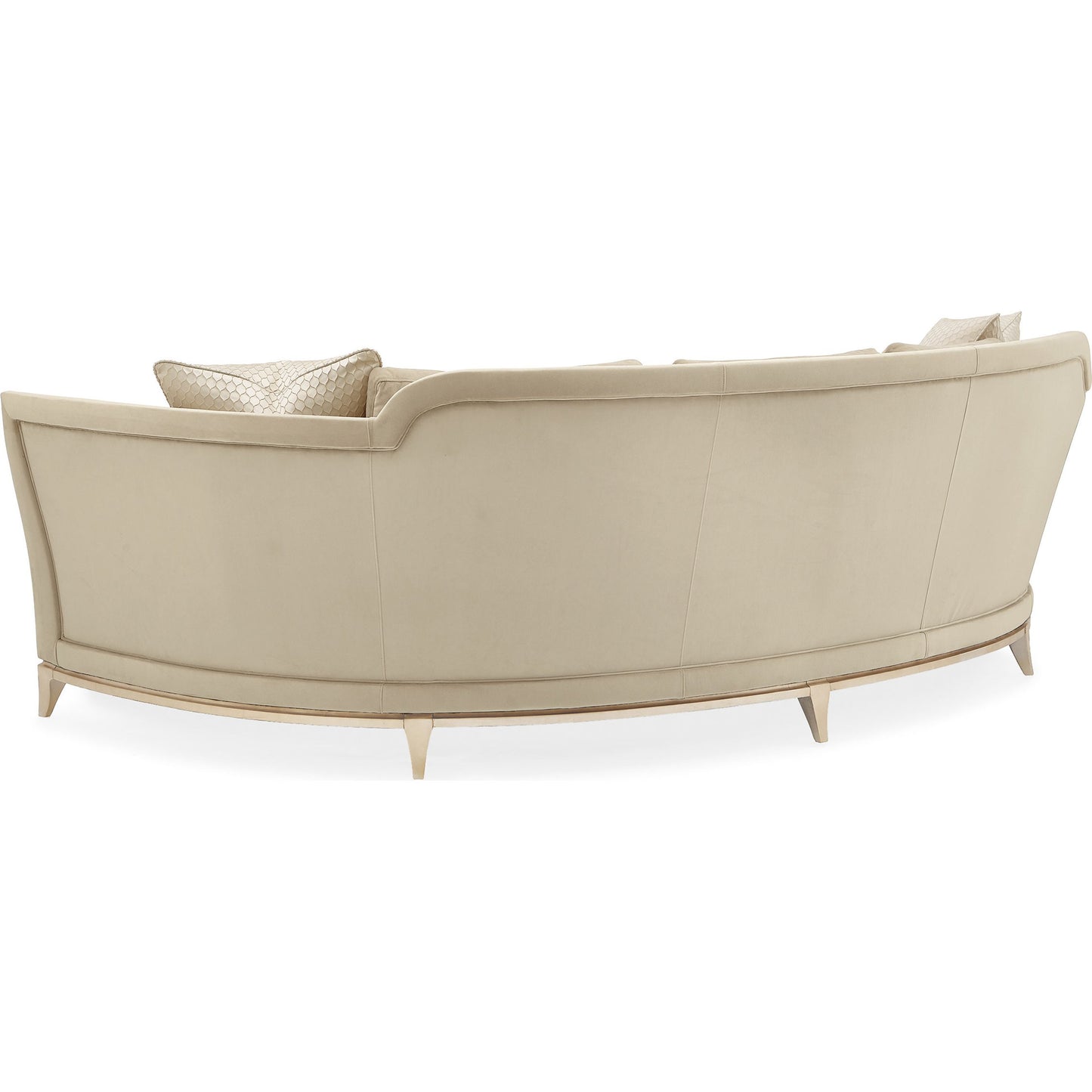 002 SR-768519 | Additional Silo | Bend the Rules Sofa by Caracole in silver and soft silver paint. Made from birch in a transitional style.