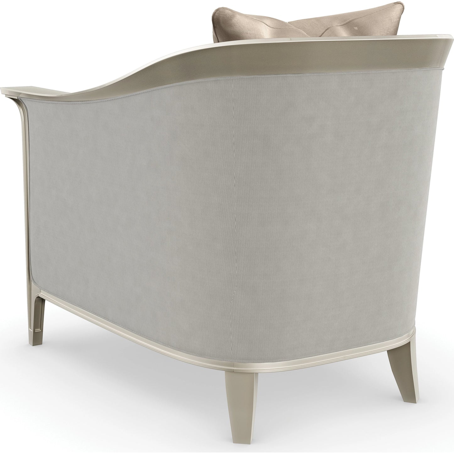 003 SI-1955975 | Additional Silo | Eaves Drop Chair by Caracole in dove grey and afterglow. Made from birch in a traditional style.