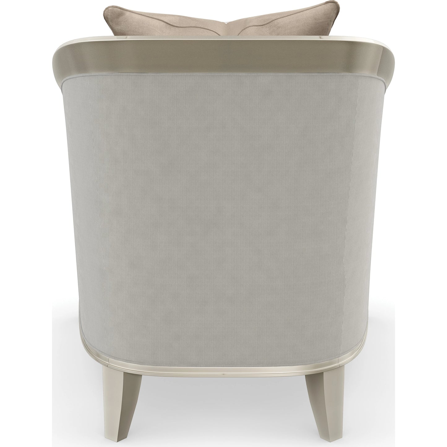 005 SI-1955975 | Additional Silo | Eaves Drop Chair by Caracole in dove grey and afterglow. Made from birch in a traditional style.
