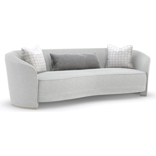 001 SI-1955978 | Primary Silo | Ahead of the Curve Sofa by Caracole in pearl and matte pearl. Made from birch in a modern style.