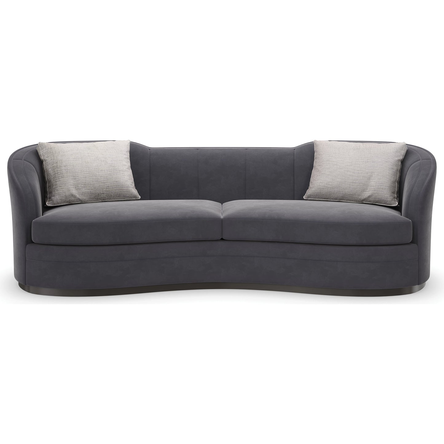 003 SI-1955996 | Additional Silo | Eclipse Sofa by Caracole in dark chocolate, charcoal, grey, ivory and charcoal, dark chocolate. Made from birch in a modern style.