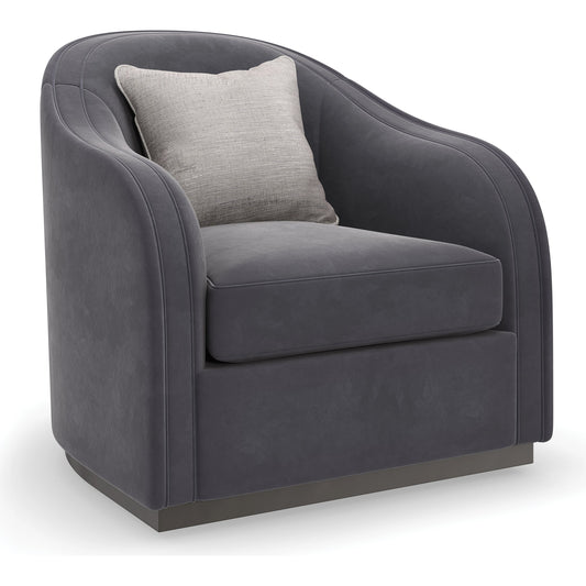 001 SI-1955998 | Primary Silo | Eclipse Chair by Caracole in charcoal, grey, ivory and charcoal, dark chocolate. Made from birch in a modern style.