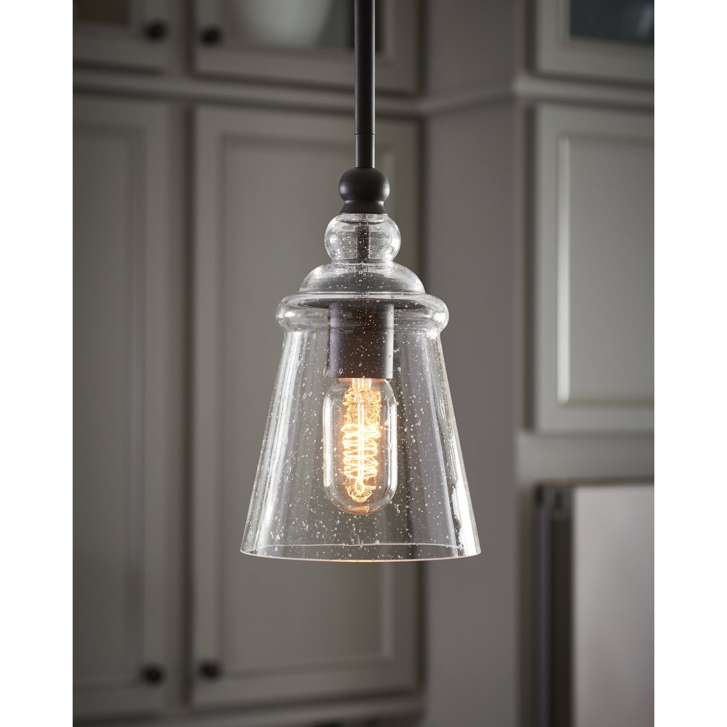 004 S-285668 | Additional Silo | Urban Renewal Bell Pendant by Generation Lighting in oil rubbed bronze. Made from steel, glass in a traditional style.