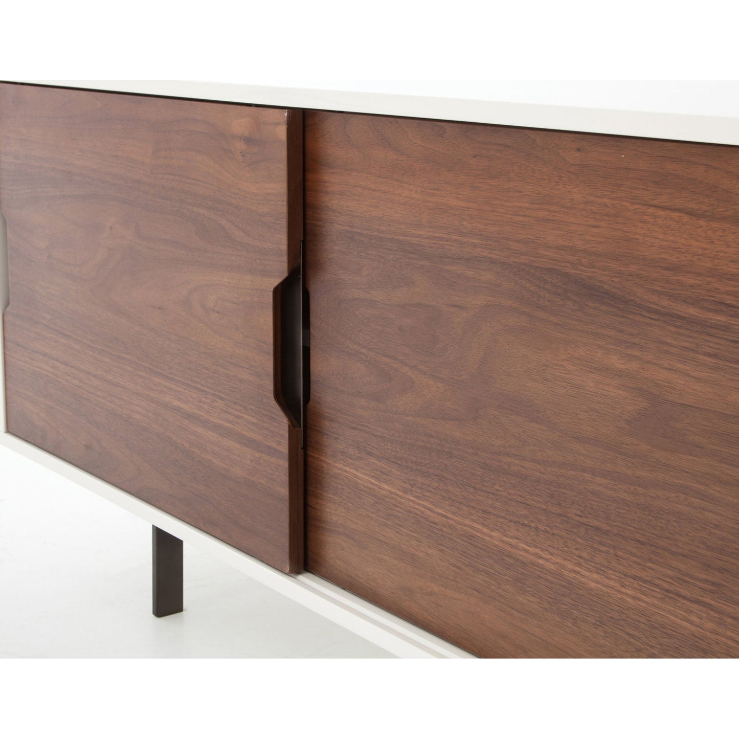 004 S-258383 | Additional Silo | Tucker Media Console by Four Hands in walnut, oil rubbed bronze. Made from walnut veneer, iron in a modern style.