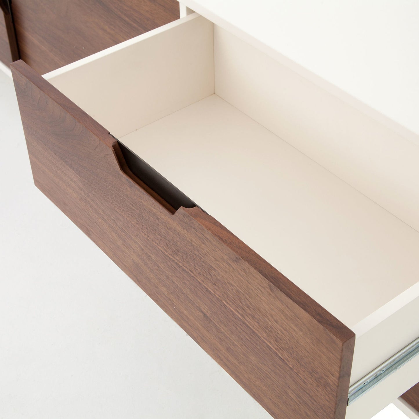 005 S-258383 | Additional Silo | Tucker Media Console by Four Hands in walnut, oil rubbed bronze. Made from walnut veneer, iron in a modern style.