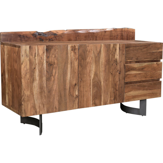 001 S-302934 | Primary Silo | Bent Sideboard Smoked by Moe's Home Collection in brown. Made from solid acacia wood, iron in a modern style.