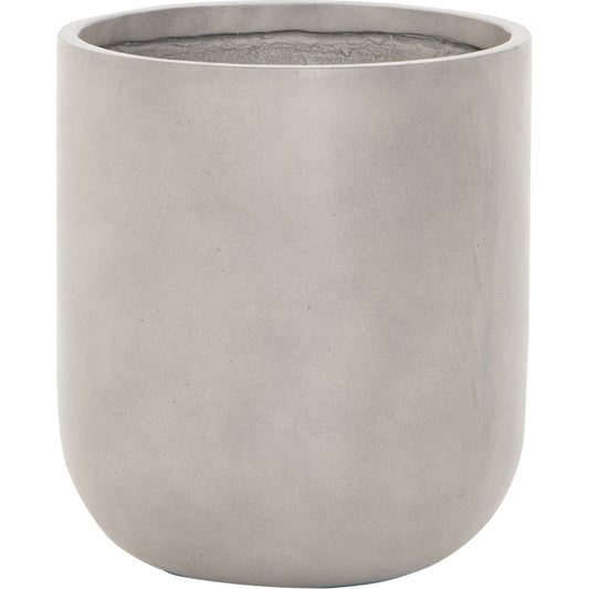 001 SR-809904 | Primary Silo | Ivan Round Planter by Four Hands in grey concrete. Made from concrete in a cottage & farmhouse style.