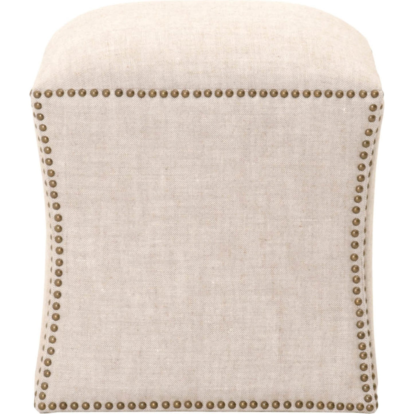 002 SR-387614 | Additional Silo | York Ottoman by Essentials For Living in bisque and bisque french linen. Made from 100% french linen in a traditional style.