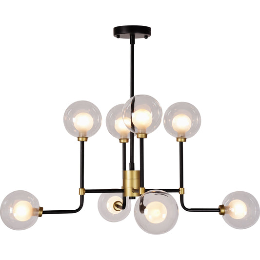 Abstract Globe Pendant Light by Zentique in iron, glass. Made from iron, glass in a modern style.