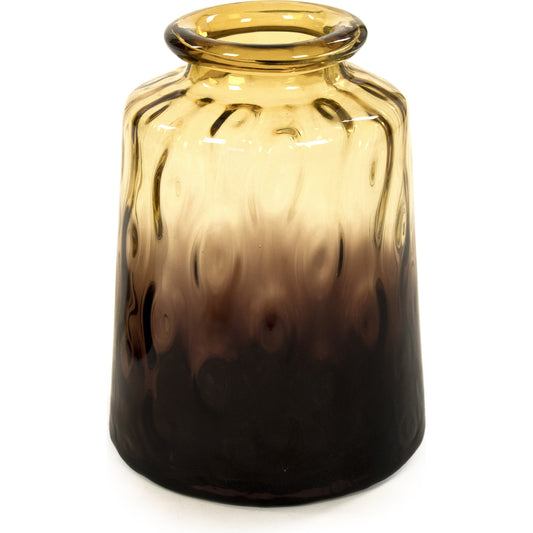 Amber Ombre Glass Jar by Zentique in amber and glass. Made from glass in a transitional style.