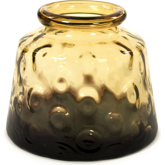 Amber Ombre Glass Jar by Zentique in amber and glass. Made from glass in a transitional style.
