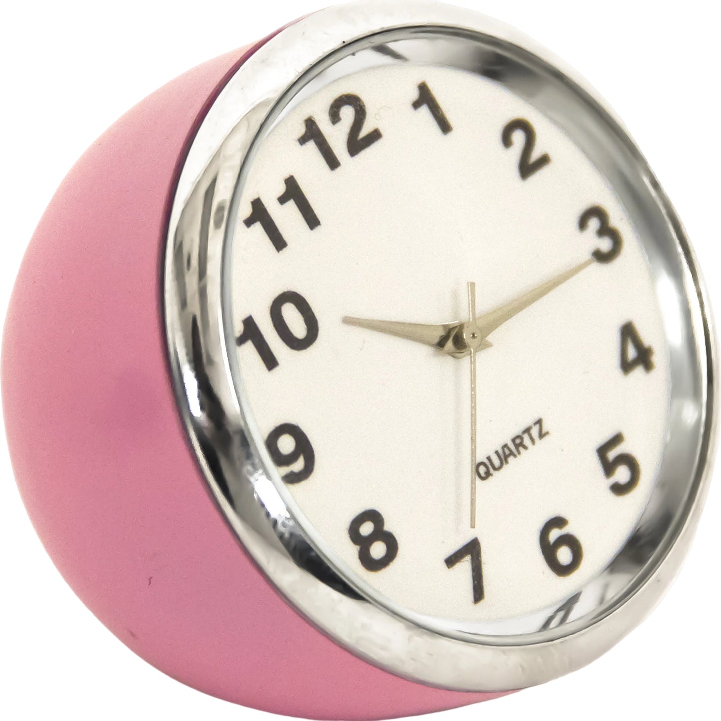 001 SR-900373 | Additional Silo | Pink Mini Table Clock by Zentique in pink and iron sheet, glass. Made from iron sheet, glass in a modern style.