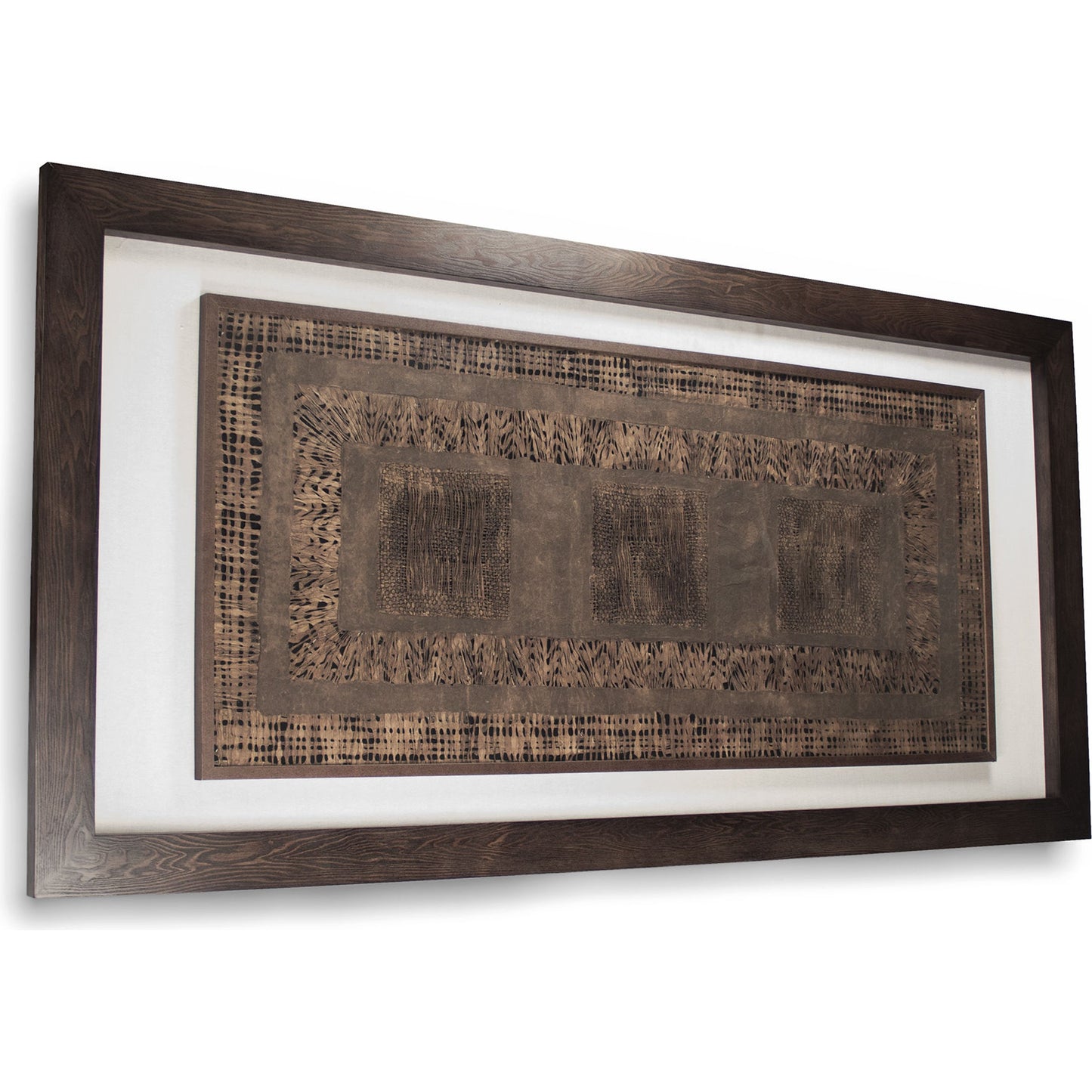 001 S-338601 | Additional Silo | Rectangular Paper Framed Art by Zentique in dark brown paper in dark brown frame and fir wood, glass. Made from mdf, glass in a eclectic & global style.