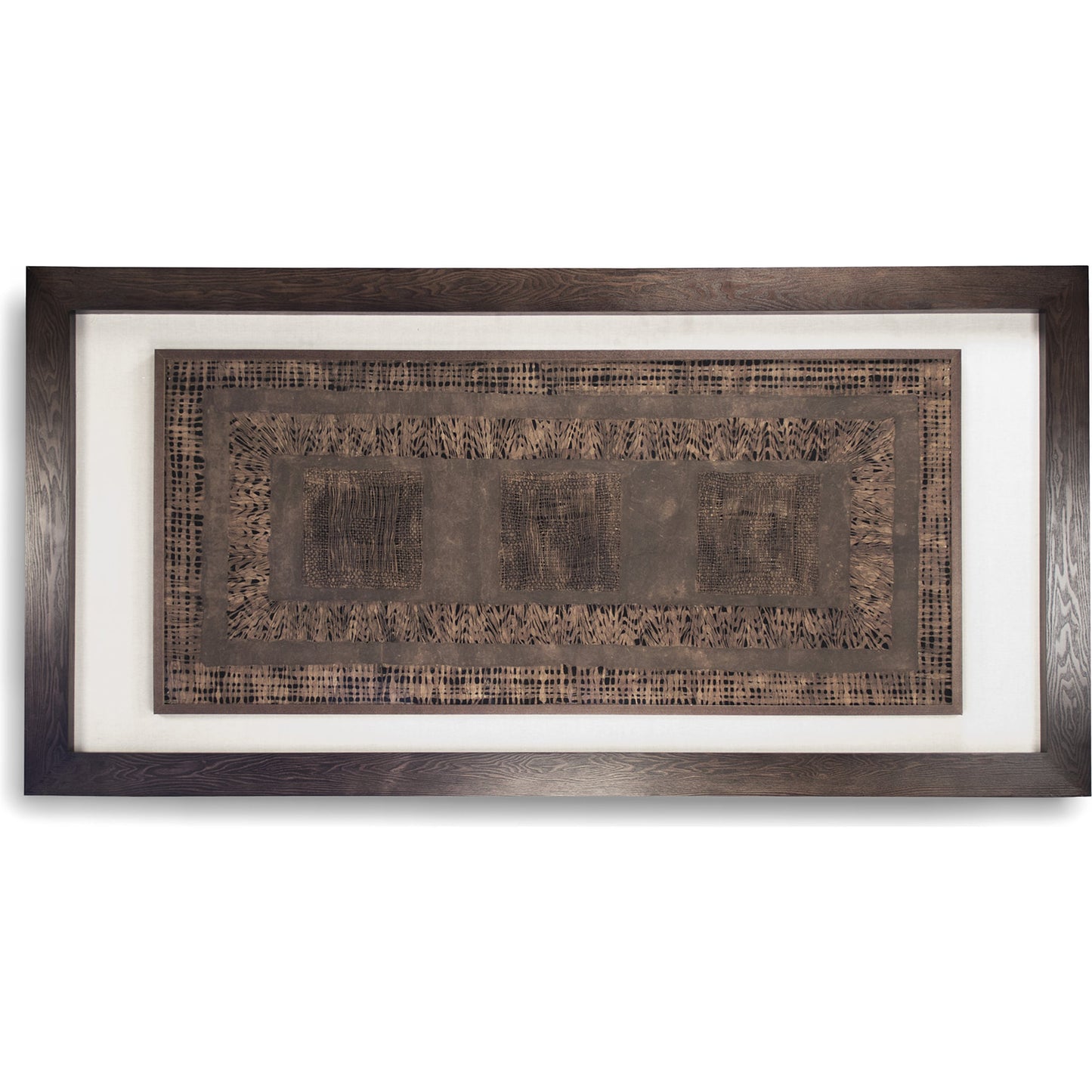 003 S-338601 | Additional Silo | Rectangular Paper Framed Art by Zentique in dark brown paper in dark brown frame and fir wood, glass. Made from mdf, glass in a eclectic & global style.