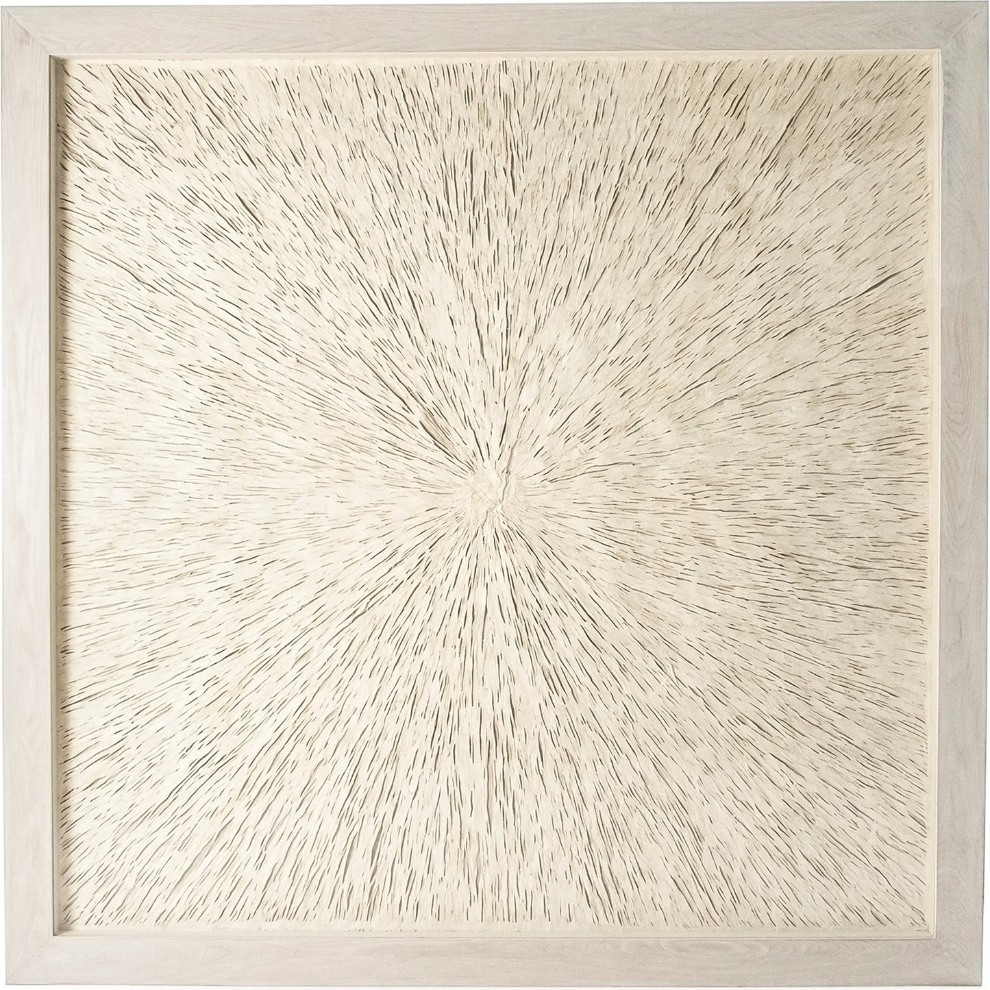 002 S-338631 | Additional Silo | Abstract Burst Paper Framed Art by Zentique in off-white paper on neutral background and fir wood, glass. Made from mdf, glass in a modern style.