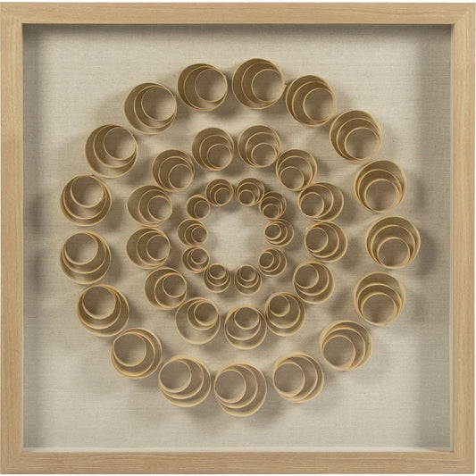 Abstract Circles Wall Art by Zentique. Made from pine wood frame, fir wood, glass in a modern style.