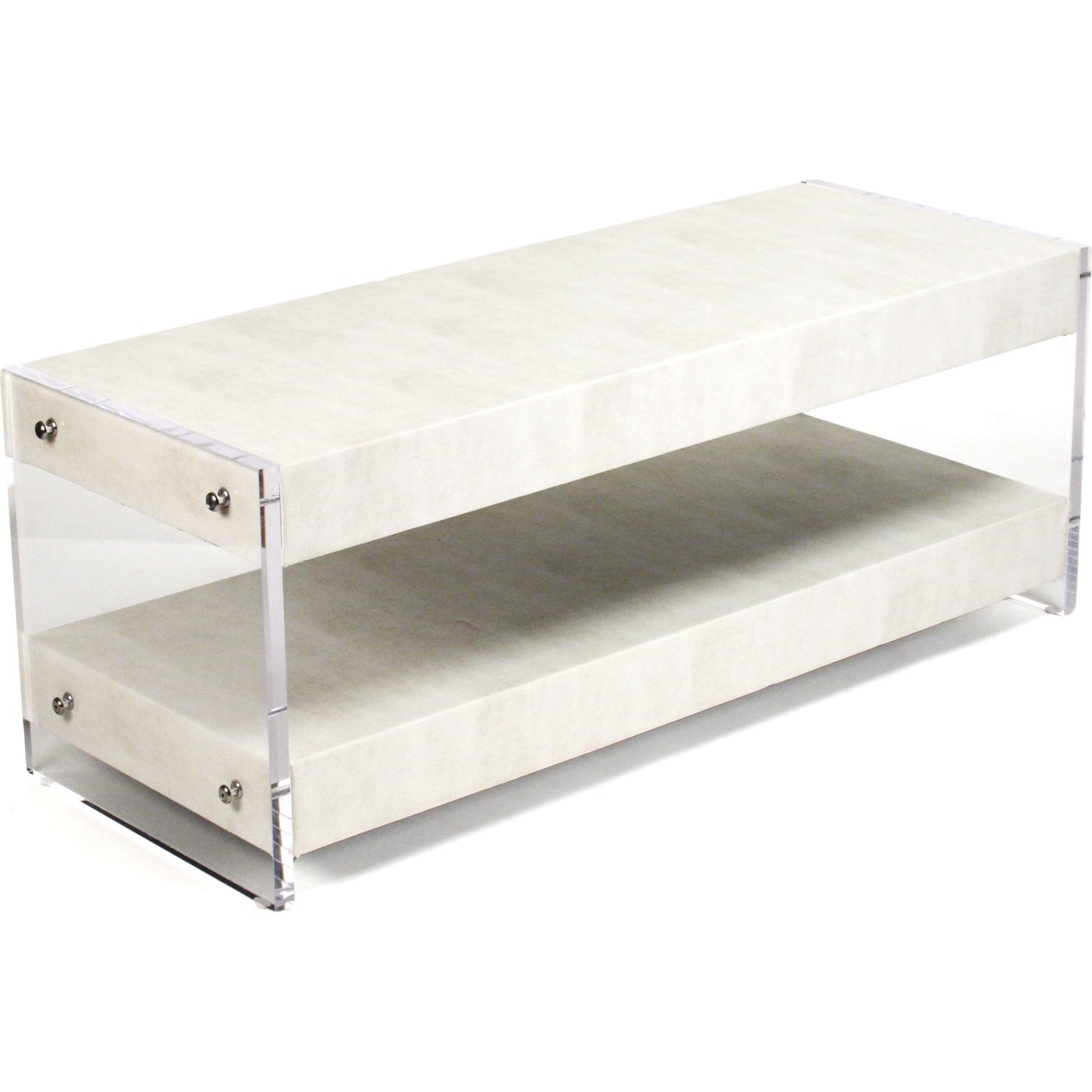 002 S-337998 | Additional Silo | Paella Acrylic Coffee Table by Zentique in white vinyl and acrylic. Made from acrylic in a modern style.