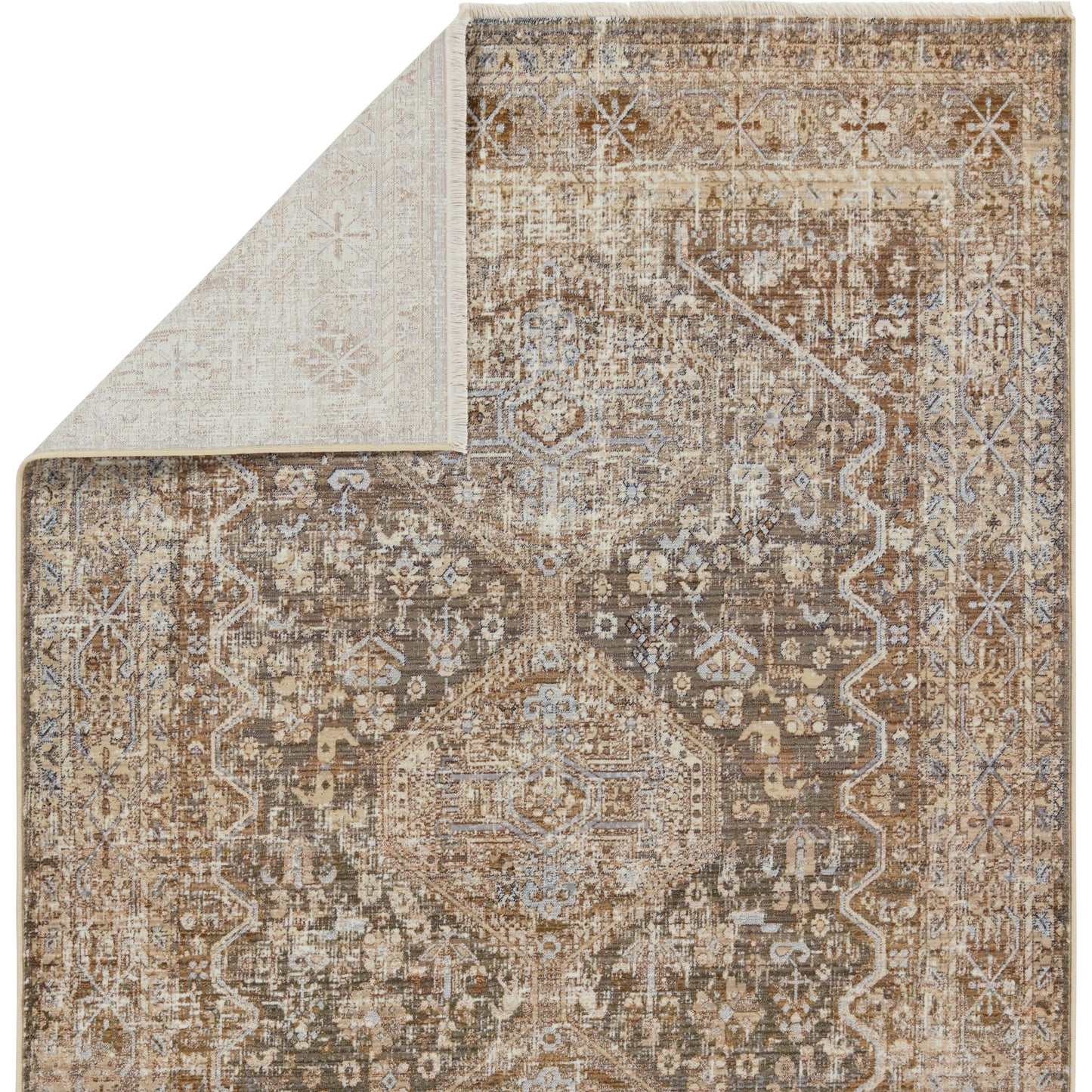 003 SI-1973915,SI-1973916,SI-1973917,SI-1973918,SI-2444861 | Closeup | Zefira ZFA17 Rug by Jaipur Living in tan, taupe. Made from 100% polypropylene in a unique style.