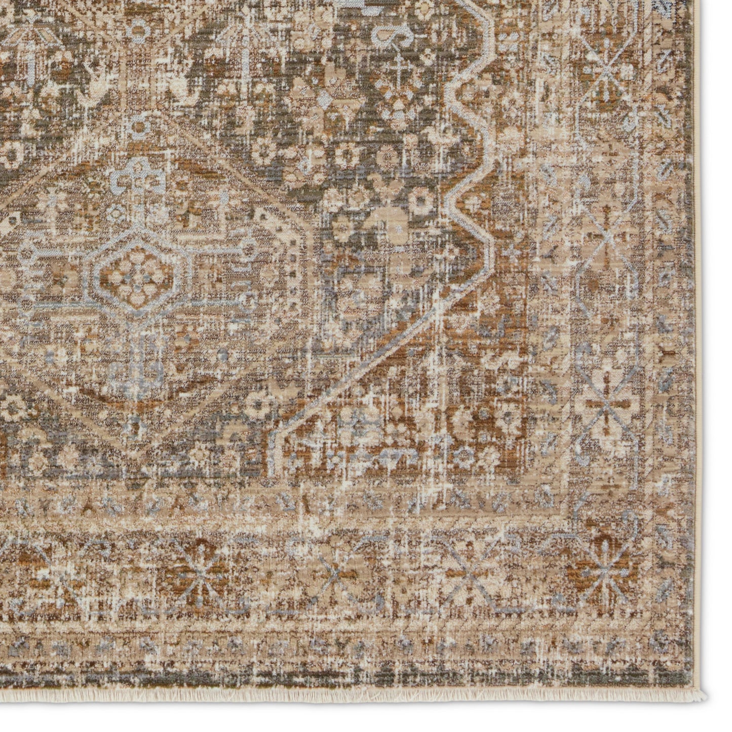 004 SI-1973915,SI-1973916,SI-1973917,SI-1973918,SI-2444861 | Closeup | Zefira ZFA17 Rug by Jaipur Living in tan, taupe. Made from 100% polypropylene in a unique style.