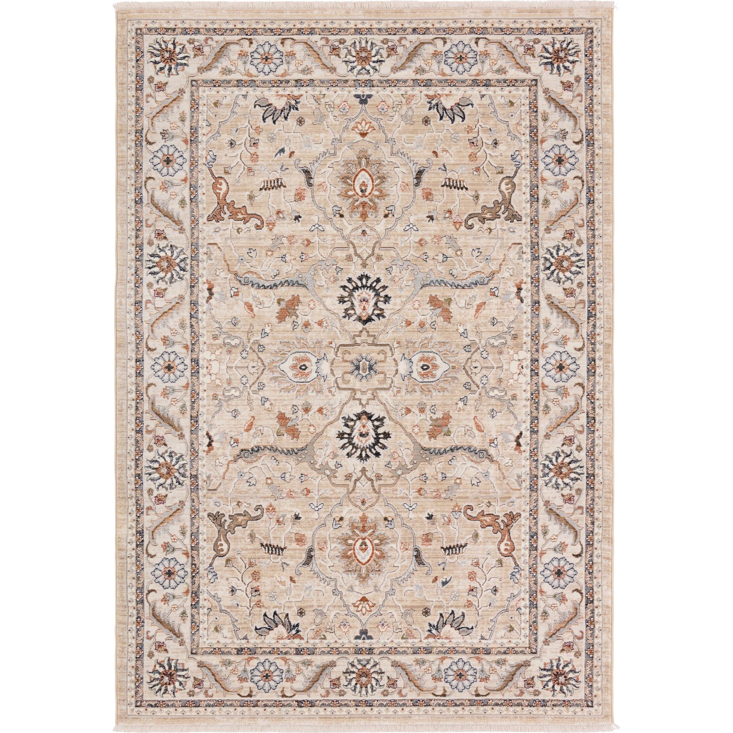 001 SI-1973923,SI-1973924,SI-1973925,SI-1973926 | Primary Silo | Zefira ZFA19 Rug by Jaipur Living in beige, orange. Made from 100% polypropylene in a unique style.