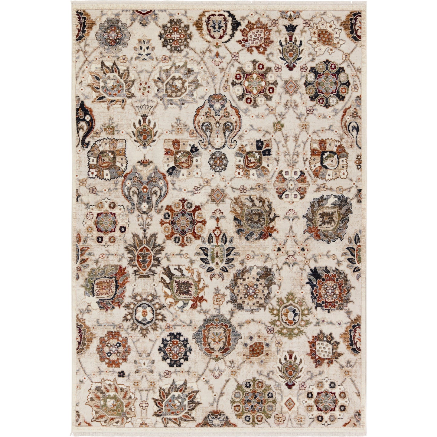 001 SI-1973927,SI-1973928,SI-1973929,SI-1973930 | Primary Silo | Zefira ZFA20 Rug by Jaipur Living in cream, multicolor. Made from 100% polypropylene in a unique style.